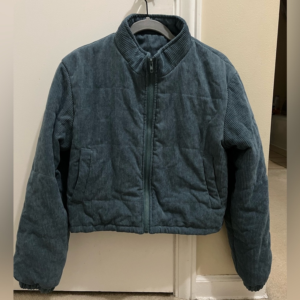 Blue SHEIN puffer coat (small)